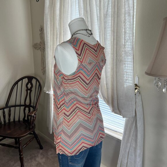 Y2K Sweet Pea Pattern Micro Mesh Tank Top - Picture 3 of 4